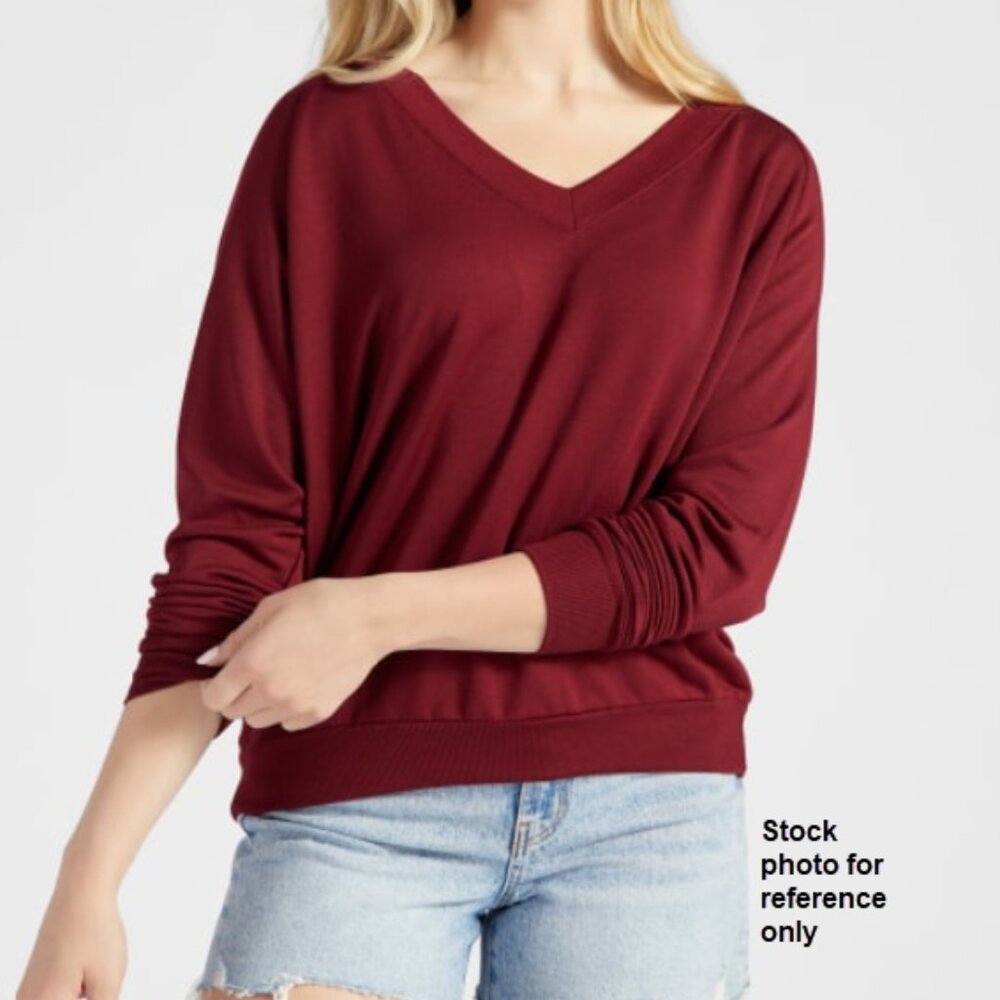 SEAS / 78 & Sunny Palmer Ranch Modal Fleece V-Neck Top